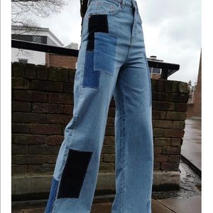 Urban Outfitters BDG Patchwork Heart Puddle Jean